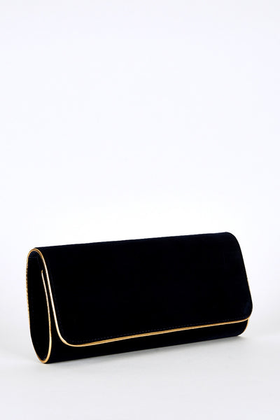 Gold Trim Medium Clutch Bag