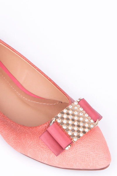 Pointy Pumps With Diamante Buckle