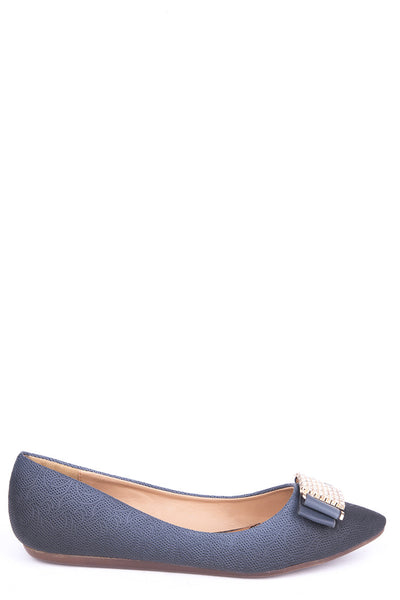 Pointy Pumps With Diamante Buckle