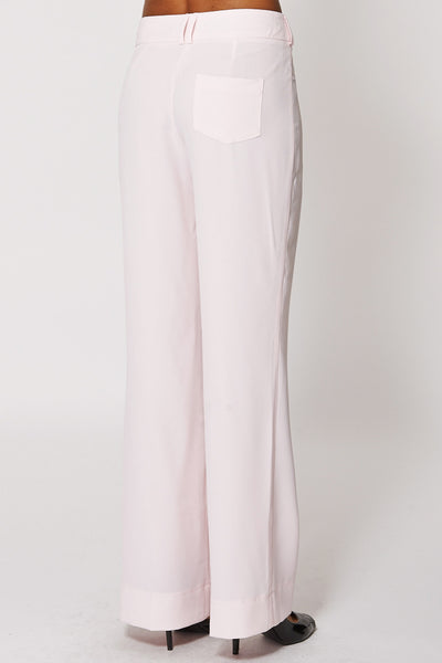 Pink Pleated Sheer Summer Trousers Ex-Branded