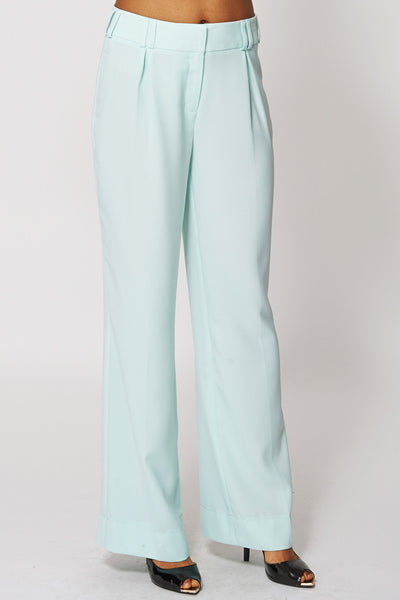 Mint Pleated Sheer Summer Trousers Ex-Branded