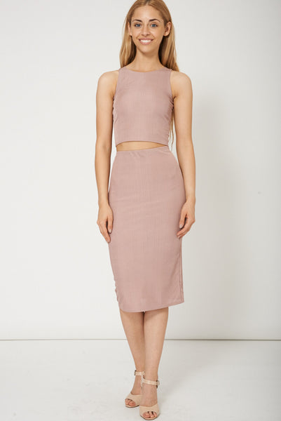 Pink Casual Pencil Skirt