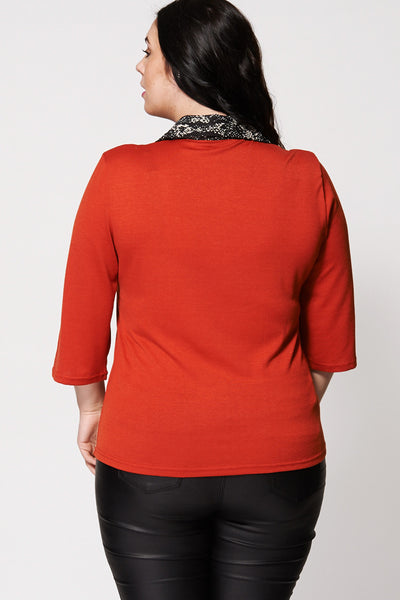 Snake Skin Print Front Shirt And Cardigan Two-In-One