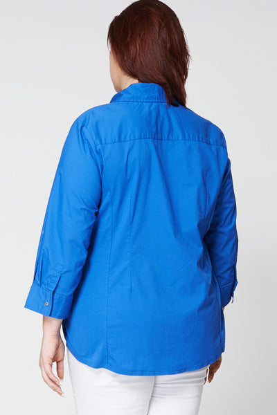 Blue Roll Up Sleeve Shirt