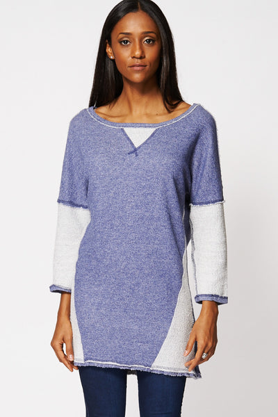 Blend Cotton Panel Stitch Tunic Dress