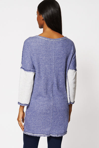 Blend Cotton Panel Stitch Tunic Dress