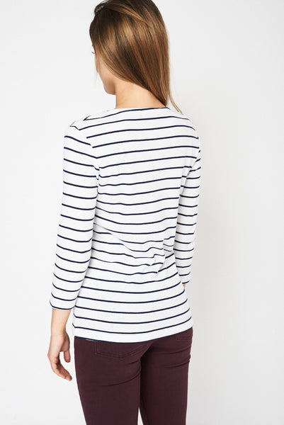 V-Neck Striped Top