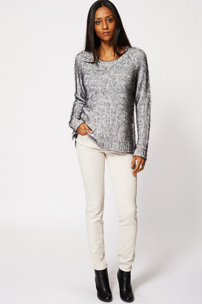 Soft Fluffy Side Slit Jumper