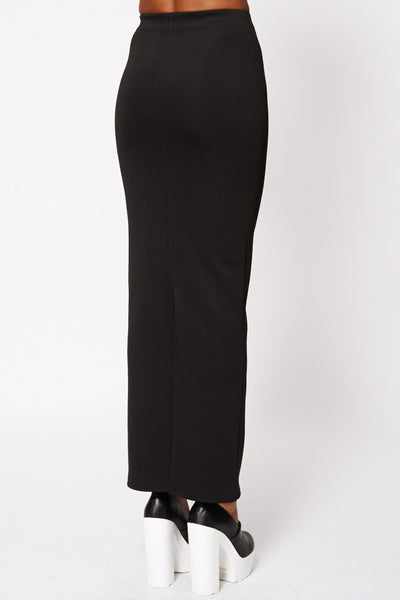 Black Scuba Maxi Skirt