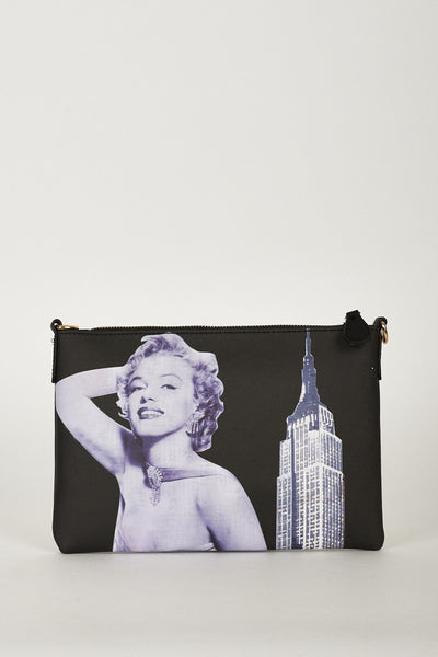 Retro Print High Street Fashion Cross Body Bag