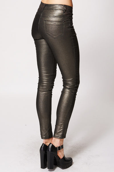 Black Metallic Gold Party Trousers Ex-Branded