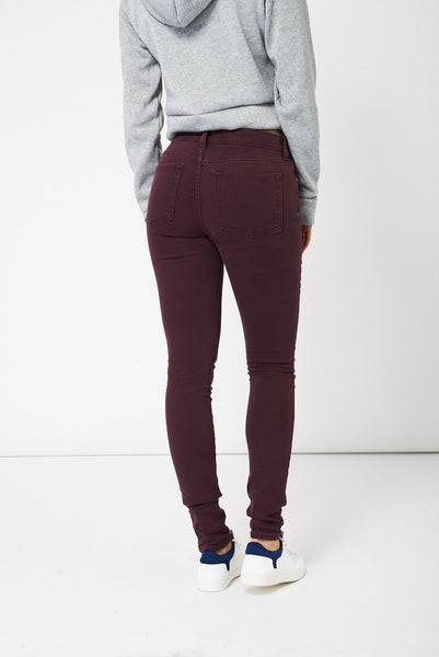 Burgundy Skinny Jeans Ex-Branded Available In Plus Sizes