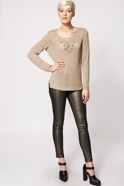 Loose Knit Studded Jumper