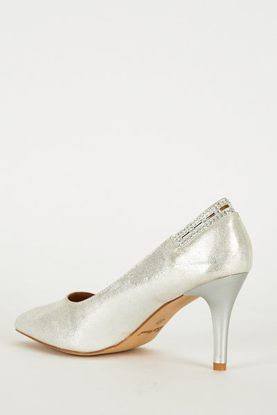 Silver Pointed Cut Out Heel