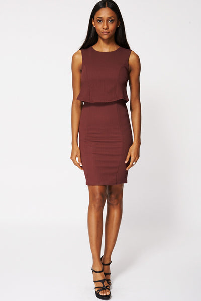 Textured Double Layered Split Top Dress Ex-Branded