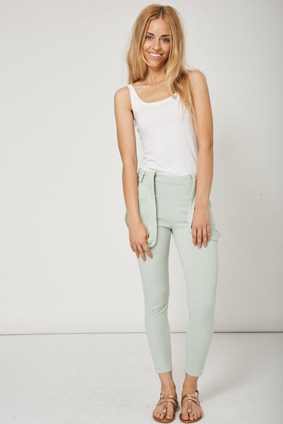 Classy Green Ladies Trouser With Shoulder Strap