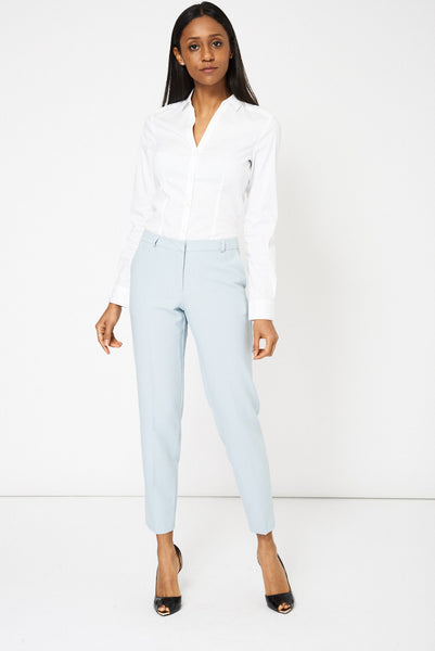 Blue Classic Fit Trousers Ex-Branded