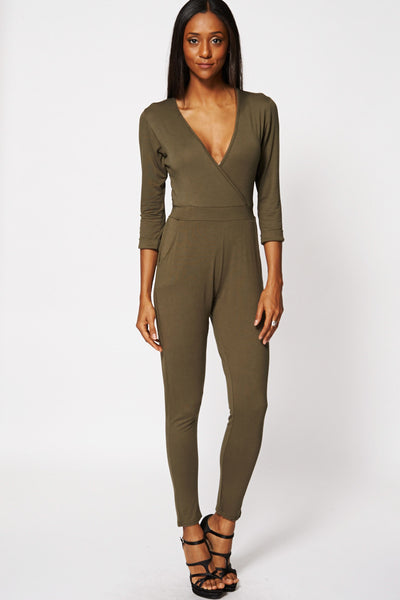 Green Cross Over Belted Jumpsuit Ex-Branded