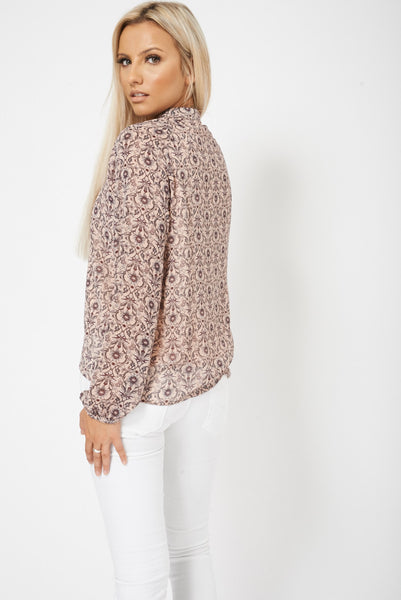 Long Sleeve Floral Top Ex-Branded