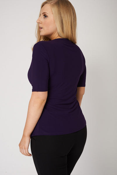 Ruched Front Purple Top