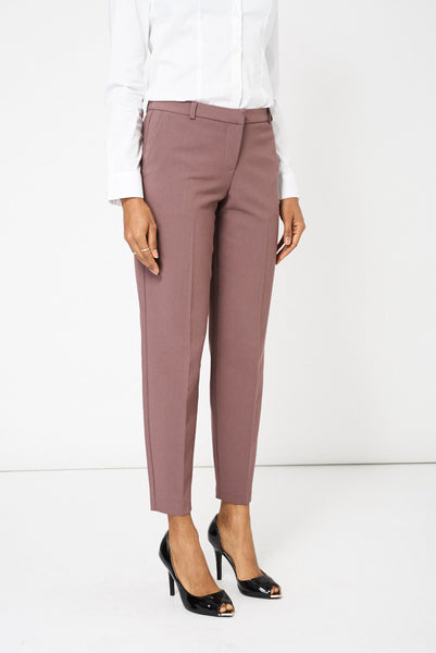 Purple Classic Fit Trousers Ex-Branded