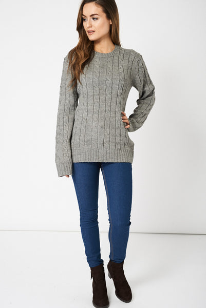 Grey Knitted Jumper