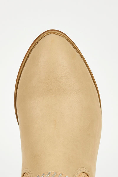 Two Tone Ankle Strap With Diamante Detail Boots