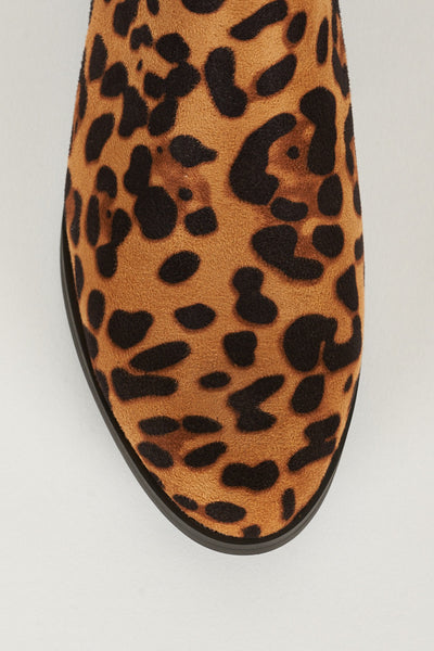 Animal Print Suede Chelsea Boots