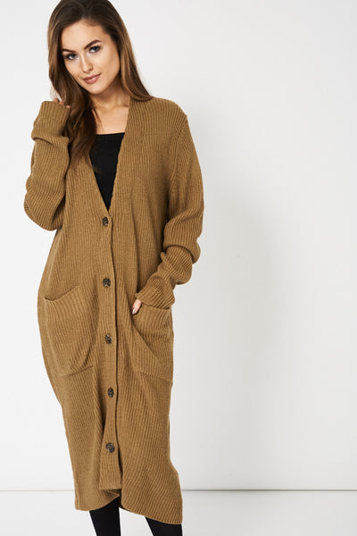 Brown Knitted Cardigan