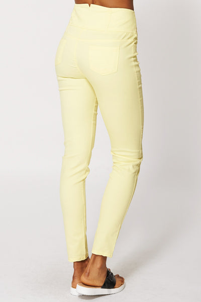 High Waisted Yellow Trousers