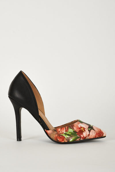 Floral Print Pointed Shoes