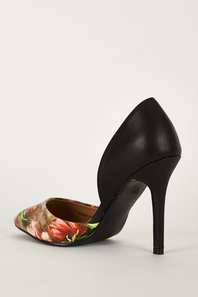 Floral Print Pointed Shoes