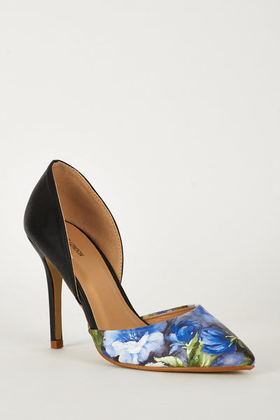 Smart Floral Pointy Toe Court Shoes