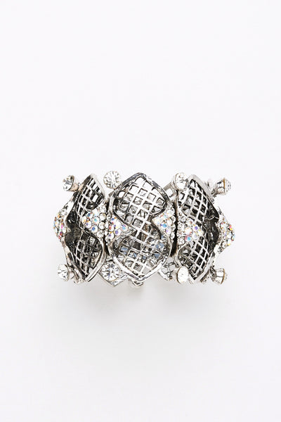 Wide Lattice Design Bangle