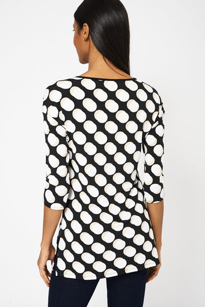 Spot Print Top Available In Plus Sizes