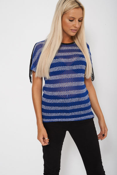 Crochet and Knit Striped Summer Jumper