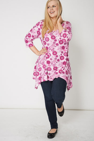 Handkerchief Flower Print Top
