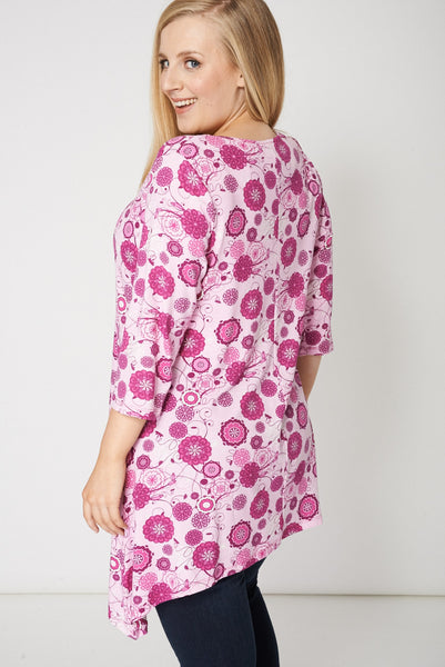 Handkerchief Flower Print Top