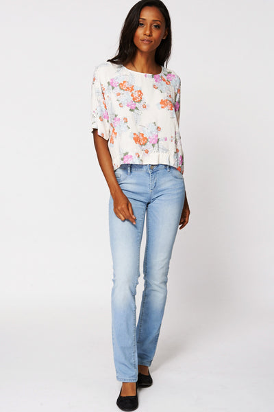 Box Style Floral Blouse