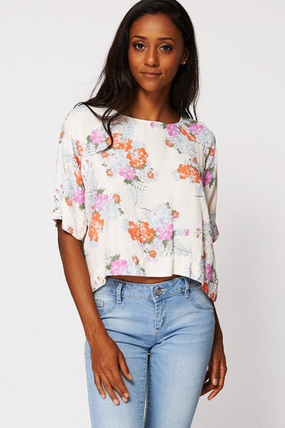 Box Style Floral Blouse