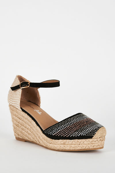 Diamante Espadrilles Wedge Sandal