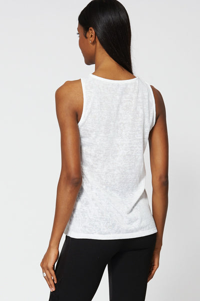 Cream Sheer Lace Detail Vest Top Ex-Branded