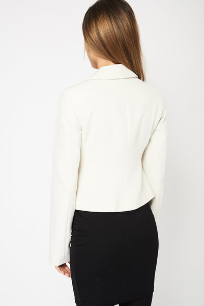 Cream Blazer Ex-Branded Available In Plus Sizes