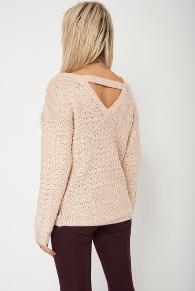 Hefty Knitted Pink Jumper Ex-Branded