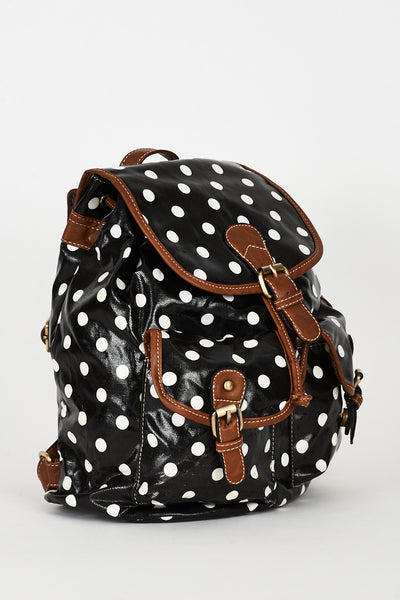 Black Polka Dot Backpack Design Bag