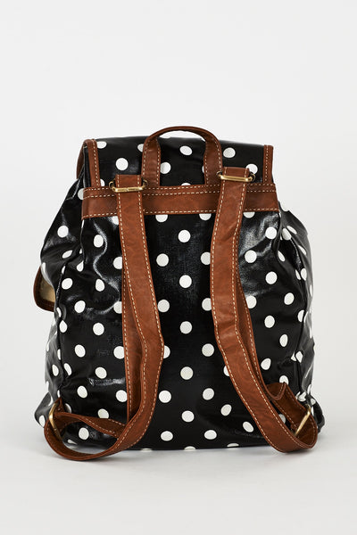 Black Polka Dot Backpack Design Bag