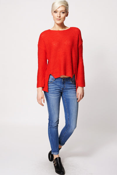 Loose Knit Hi Low Jumper