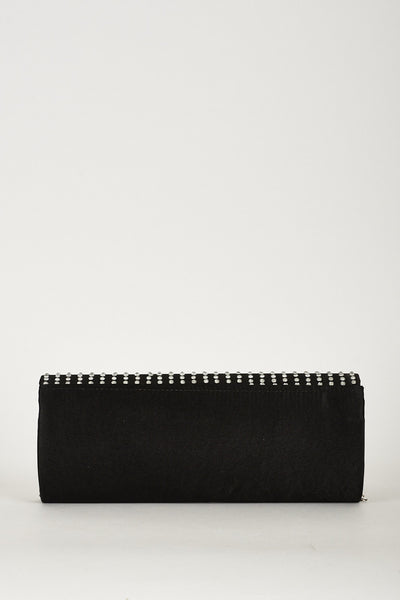 Light Gem Clutch Bag In Black