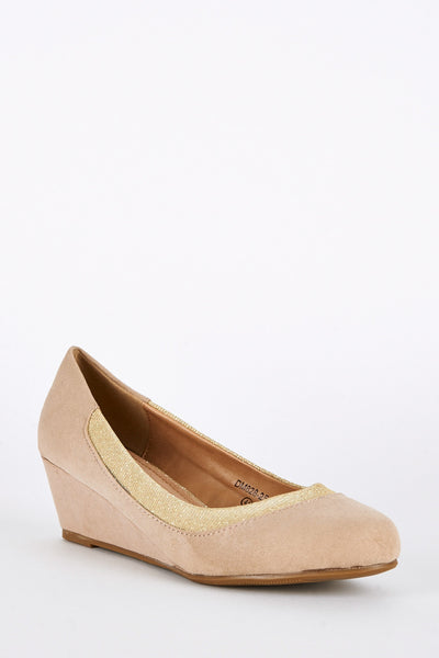 Large Size Faux Suede Wedge Shoes