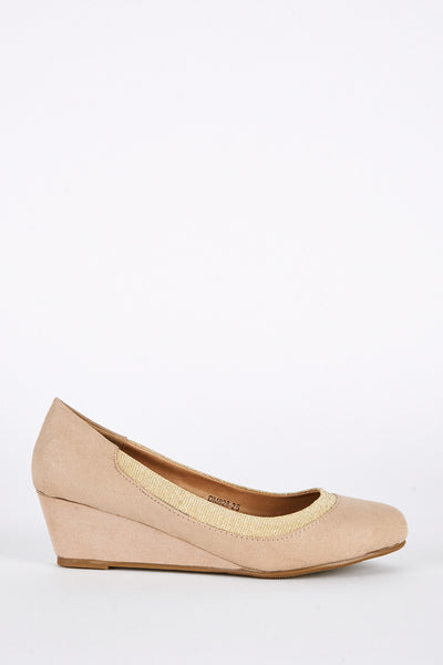 Large Size Faux Suede Wedge Shoes